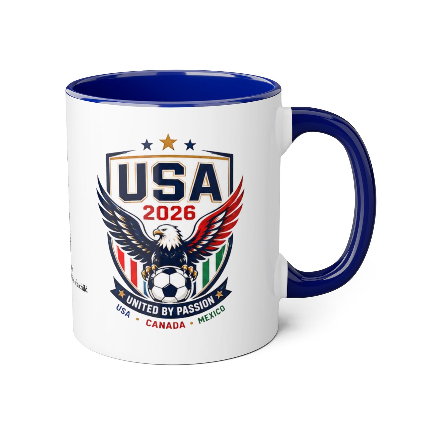 USA 2026 Soccer Crest Mug — United by Passion Accent 11oz