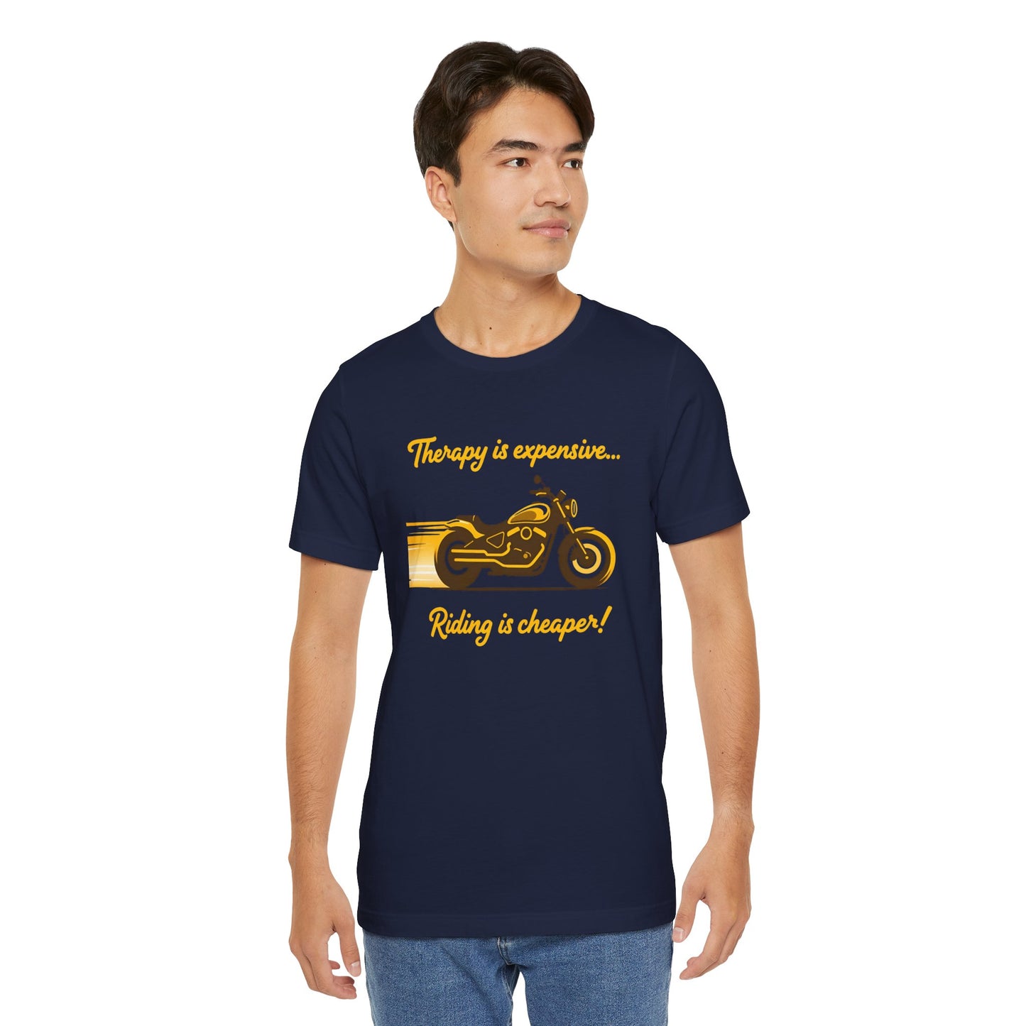 Motorcycle Therapy Unisex Tee - Riding is Cheaper!