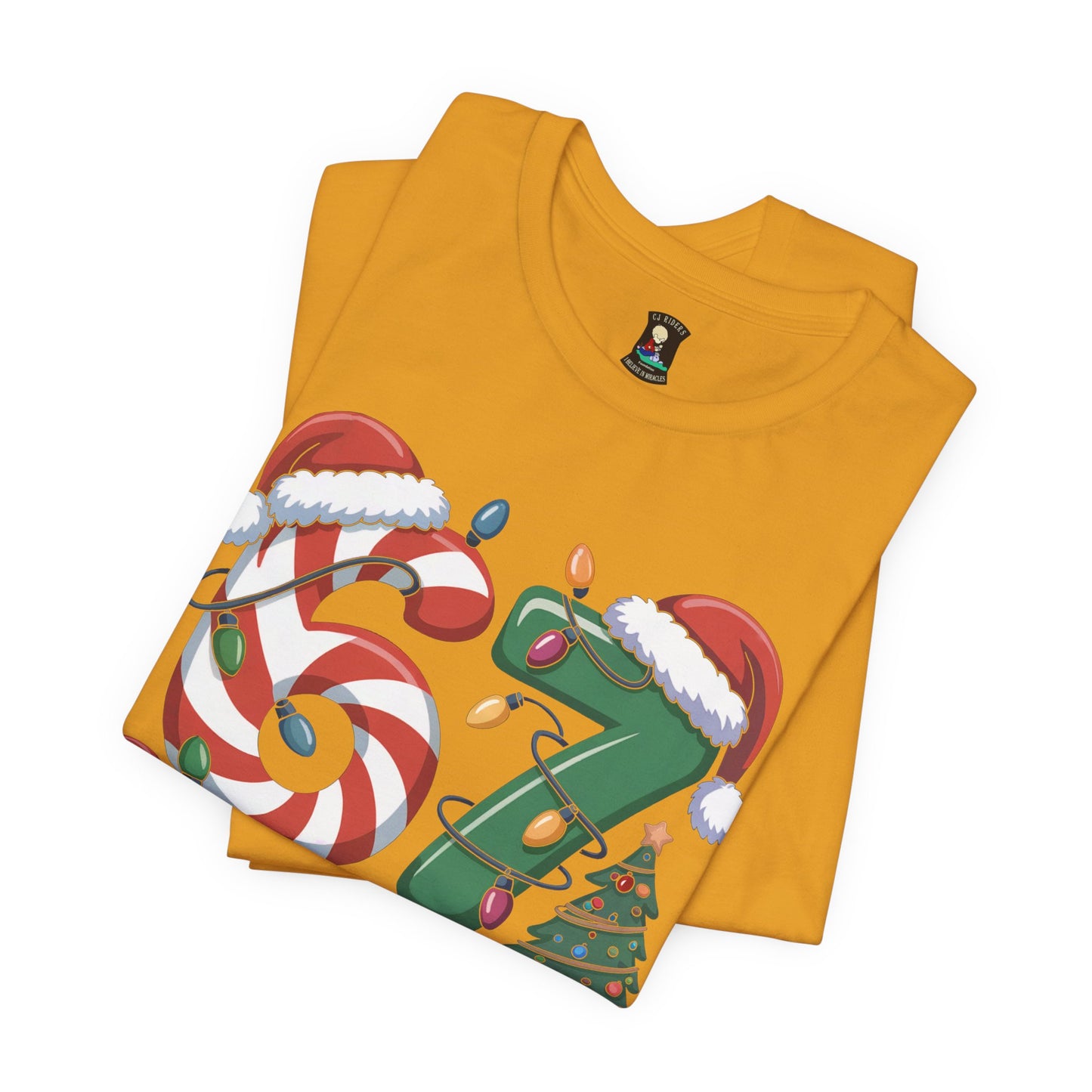 Christmas 67 Squad Unisex Tee — Holiday Candy Cane & Tree Graphic Shirt