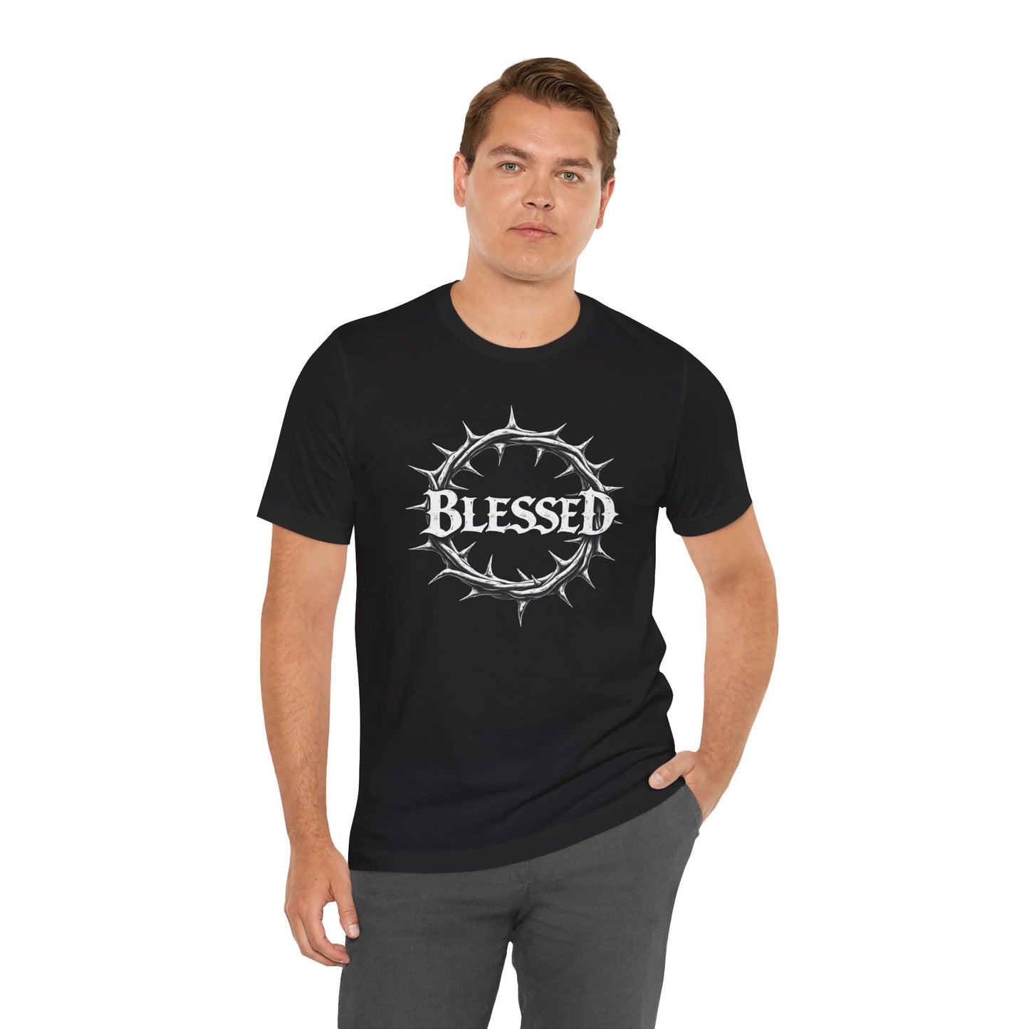 Blessed Crown Unisex Tee - Faith & Inspiration Short Sleeve Shirt