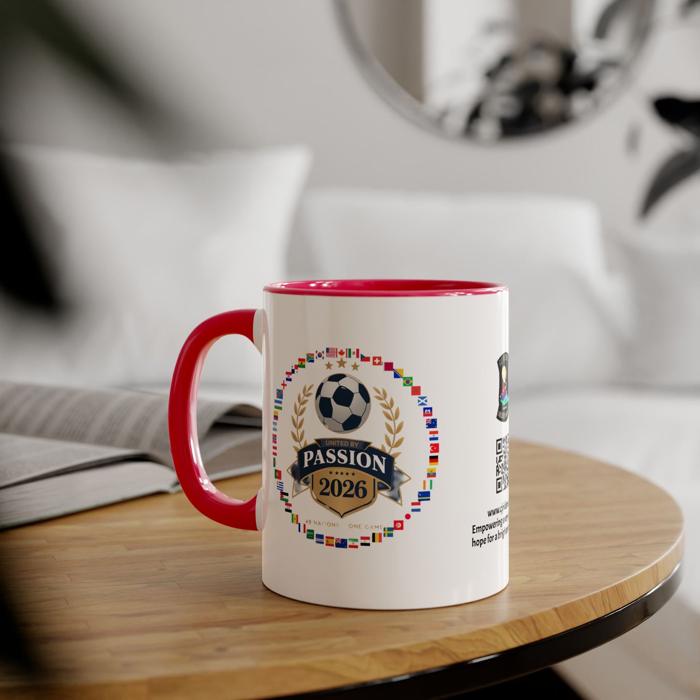 Qualified Countries  2026 Soccer Crest Mug — United by Passion Accent 11oz