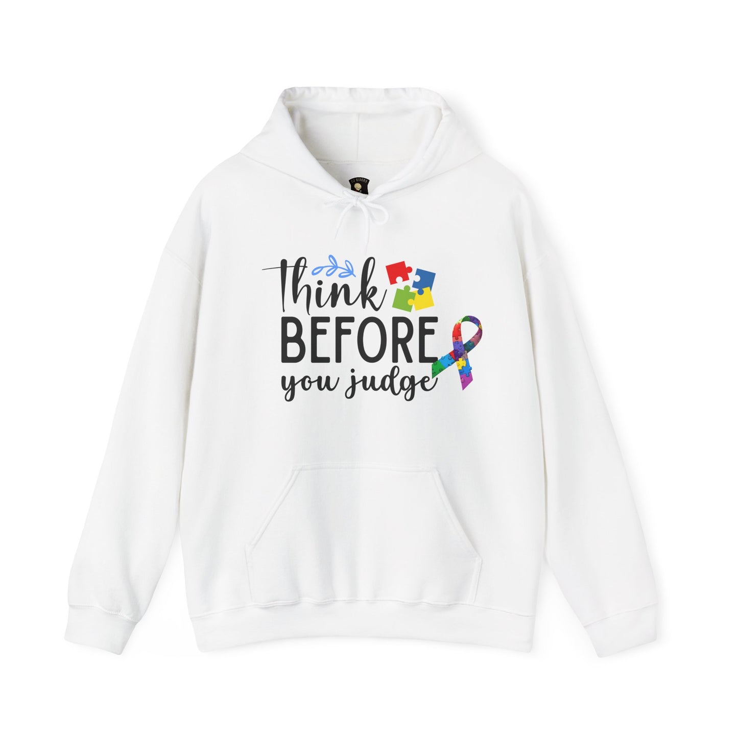 Awareness Ribbon Hooded Sweatshirt - Think Before You Judge