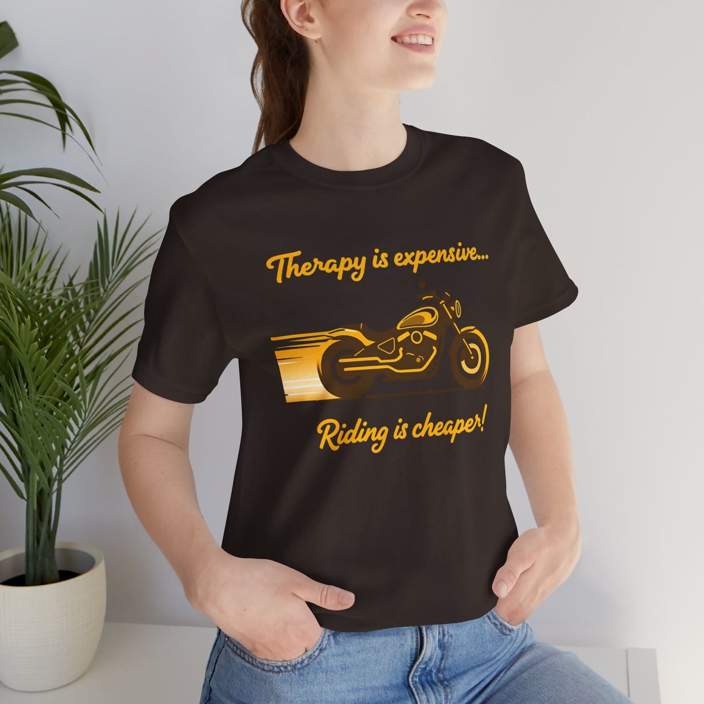 Motorcycle Therapy Unisex Tee - Riding is Cheaper!