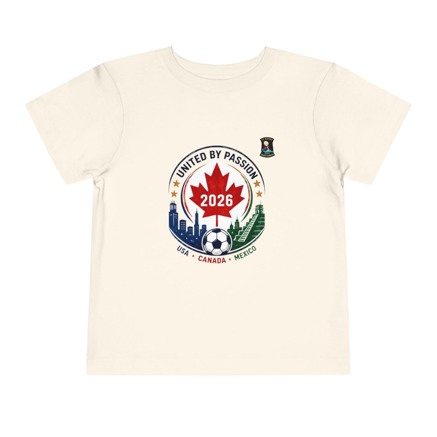 Toddler Tee — "United by Passion 2026" Canada Soccer Crest