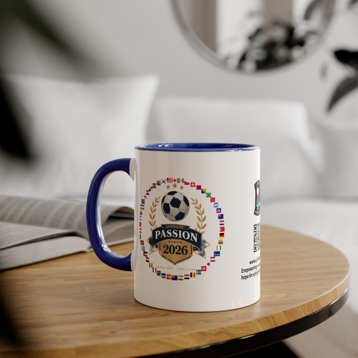 Qualified Countries  2026 Soccer Crest Mug — United by Passion Accent 11oz