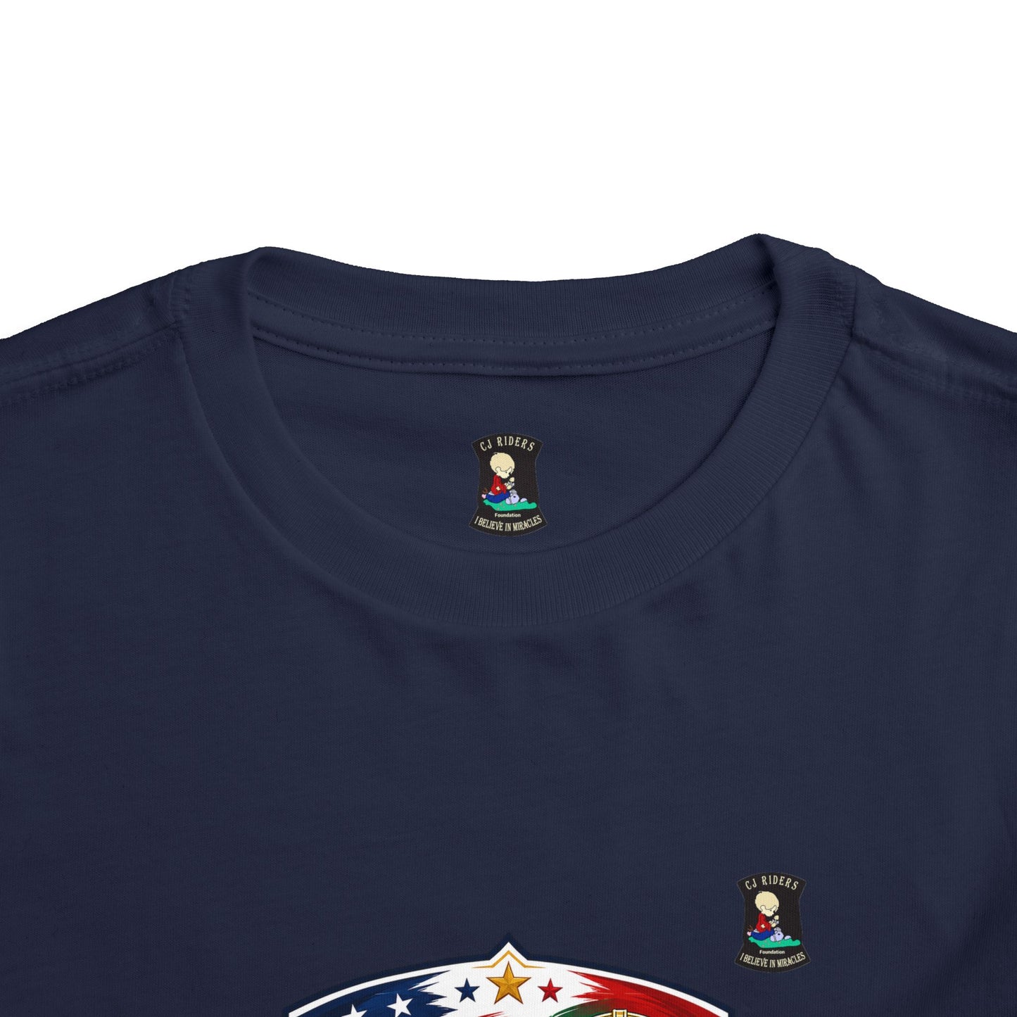 Toddler Tee - "United by Passion" USA & Portugal Flag Crest