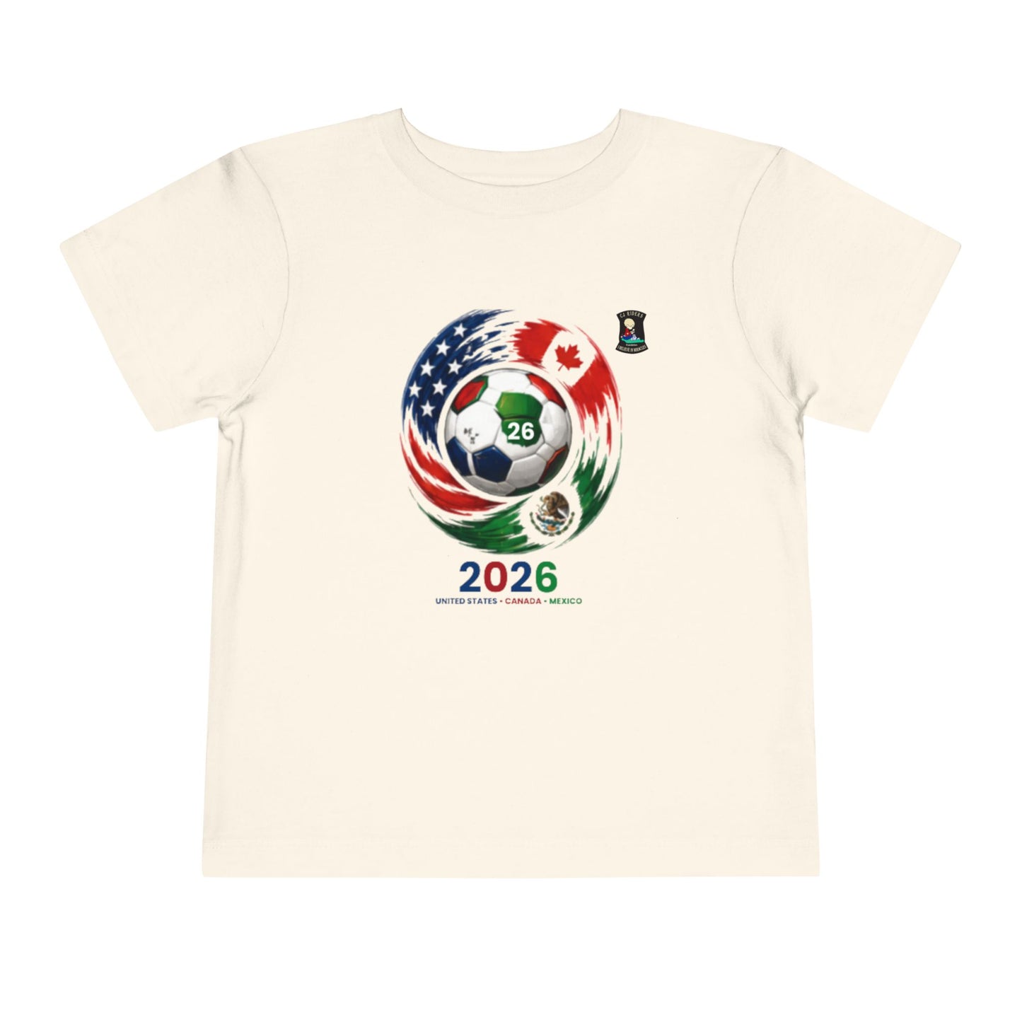 2026 Hosts World Cup Toddler Tee — USA Canada Mexico Soccer Ball Design