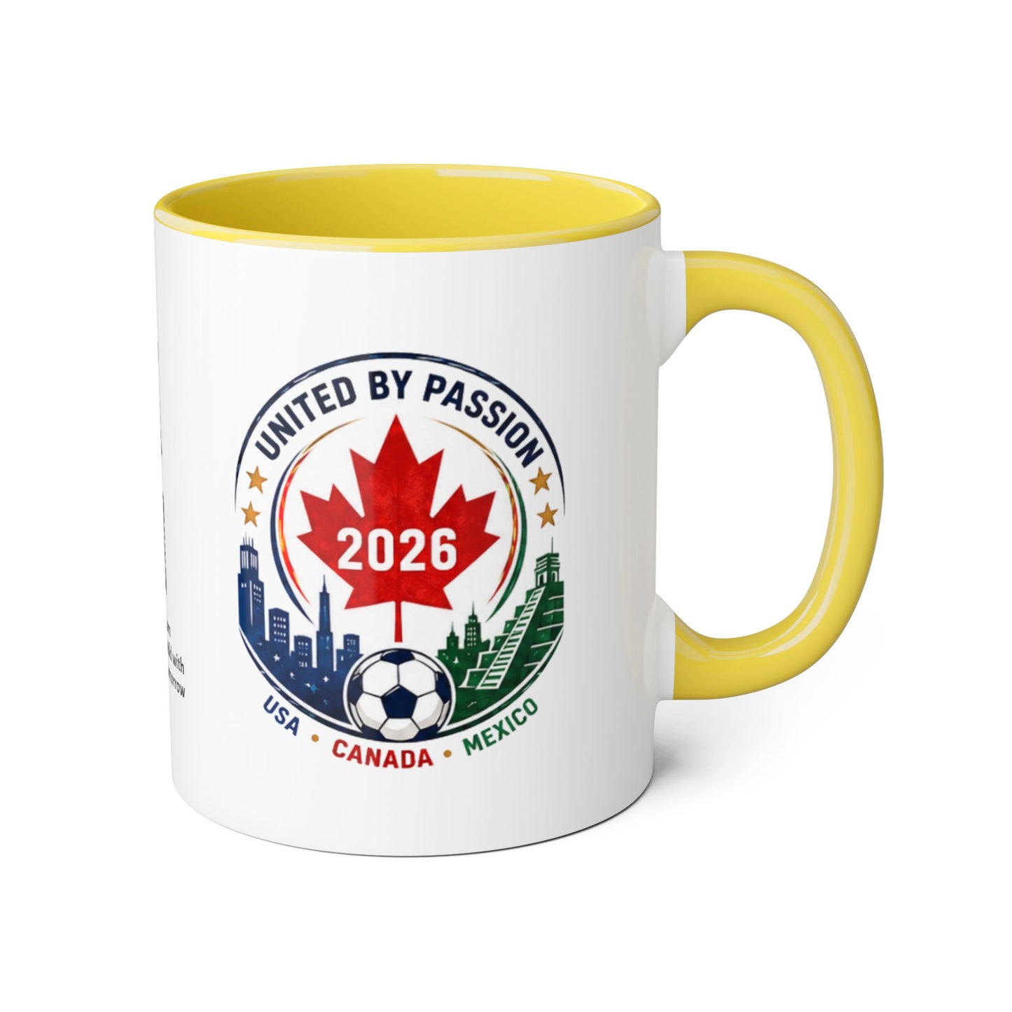 Canadian 2026 Soccer United by Passion Crest Mug 11oz