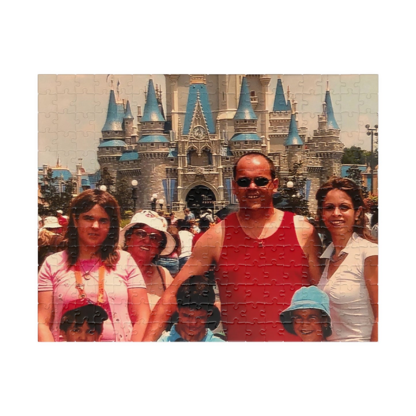 Magic Kingdom Family Photo Puzzle — Custom Vacation Jigsaw (110–1014 pcs)