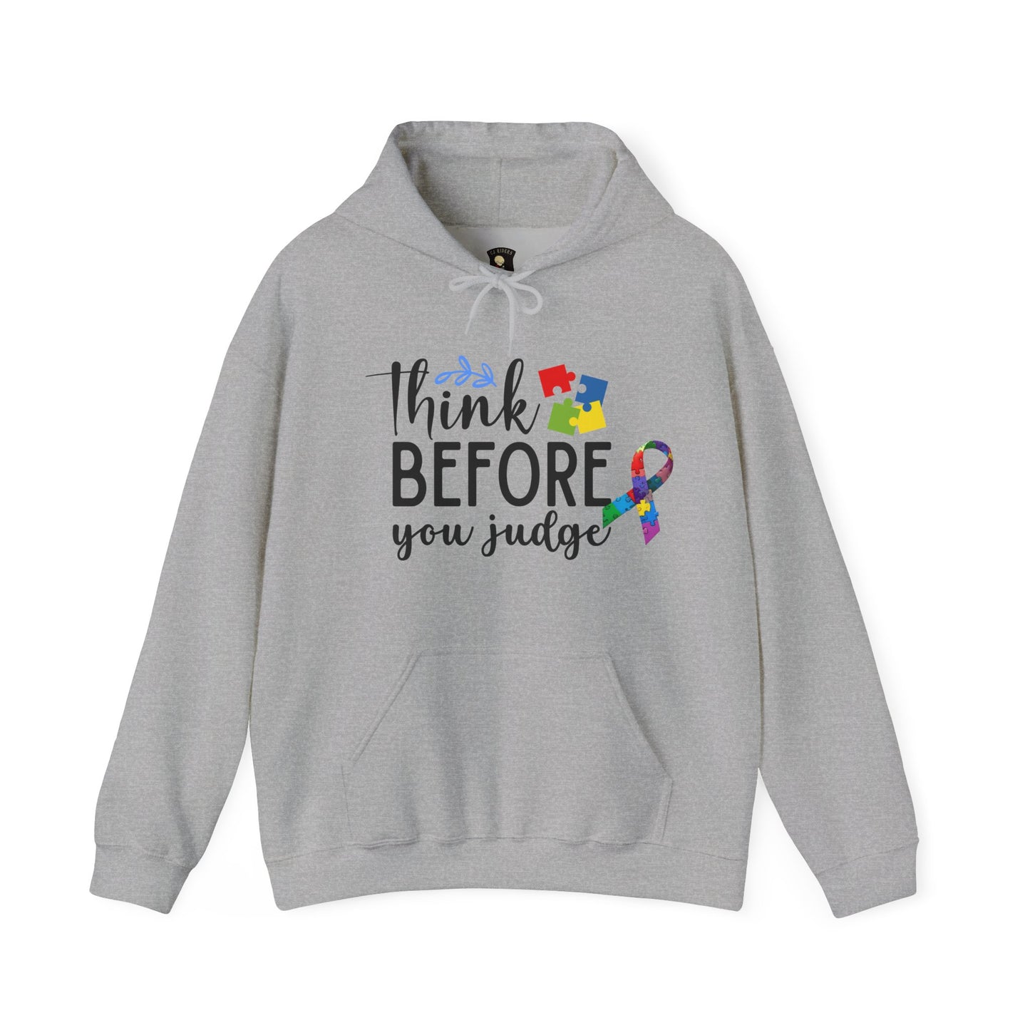 Awareness Ribbon Hooded Sweatshirt - Think Before You Judge