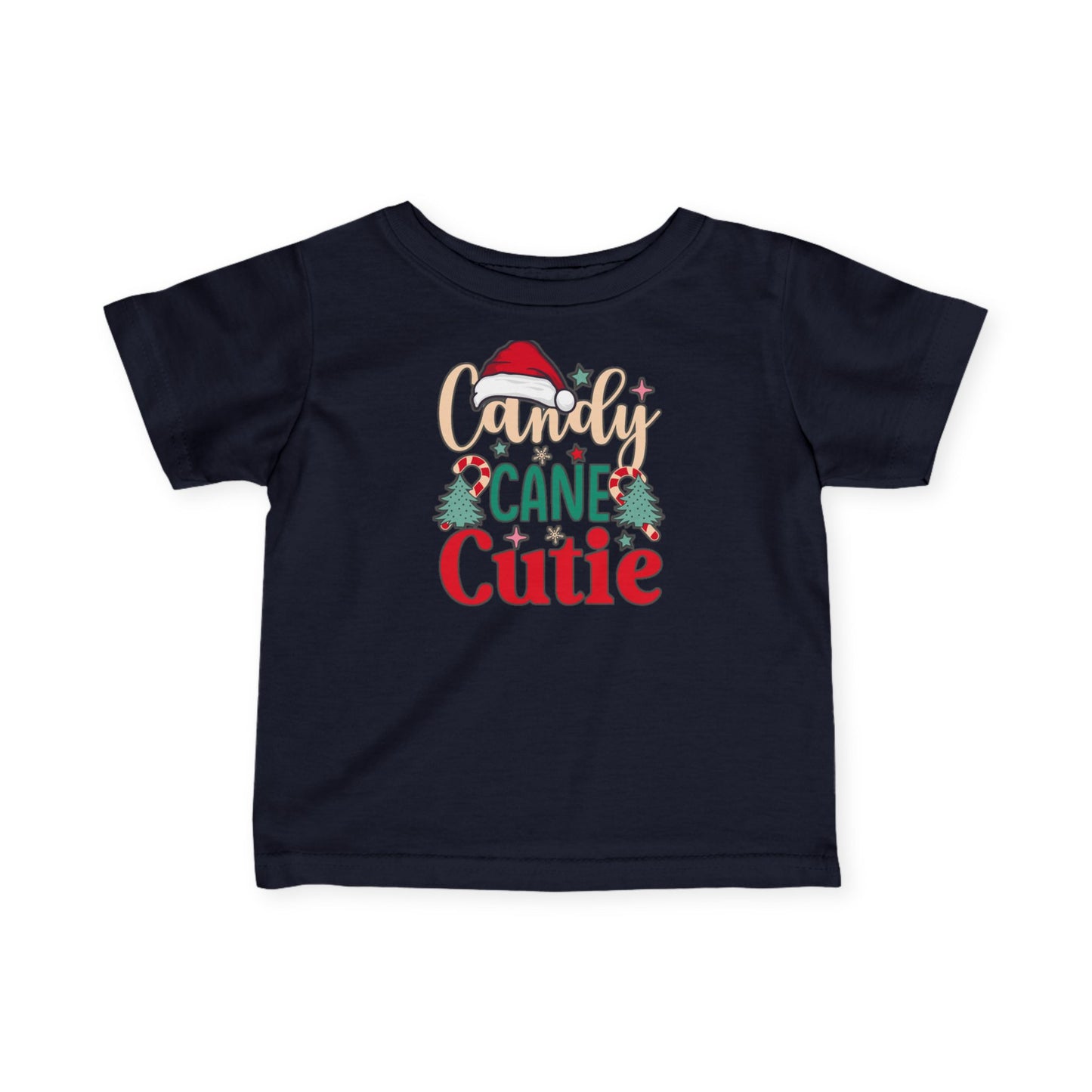 Infant Tee — "Candy Cane Cutie" Christmas Baby Holiday Shirt