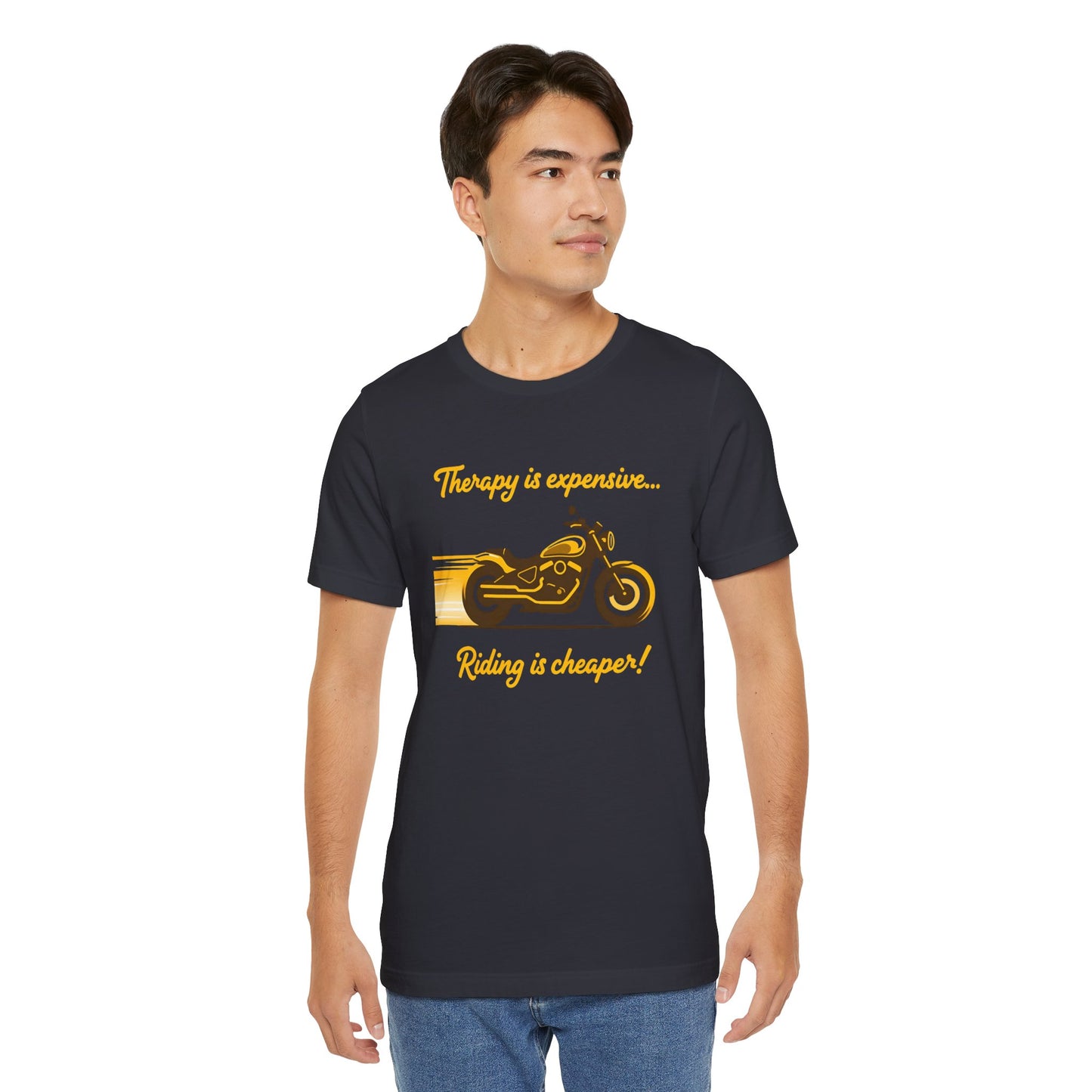 Motorcycle Therapy Unisex Tee - Riding is Cheaper!