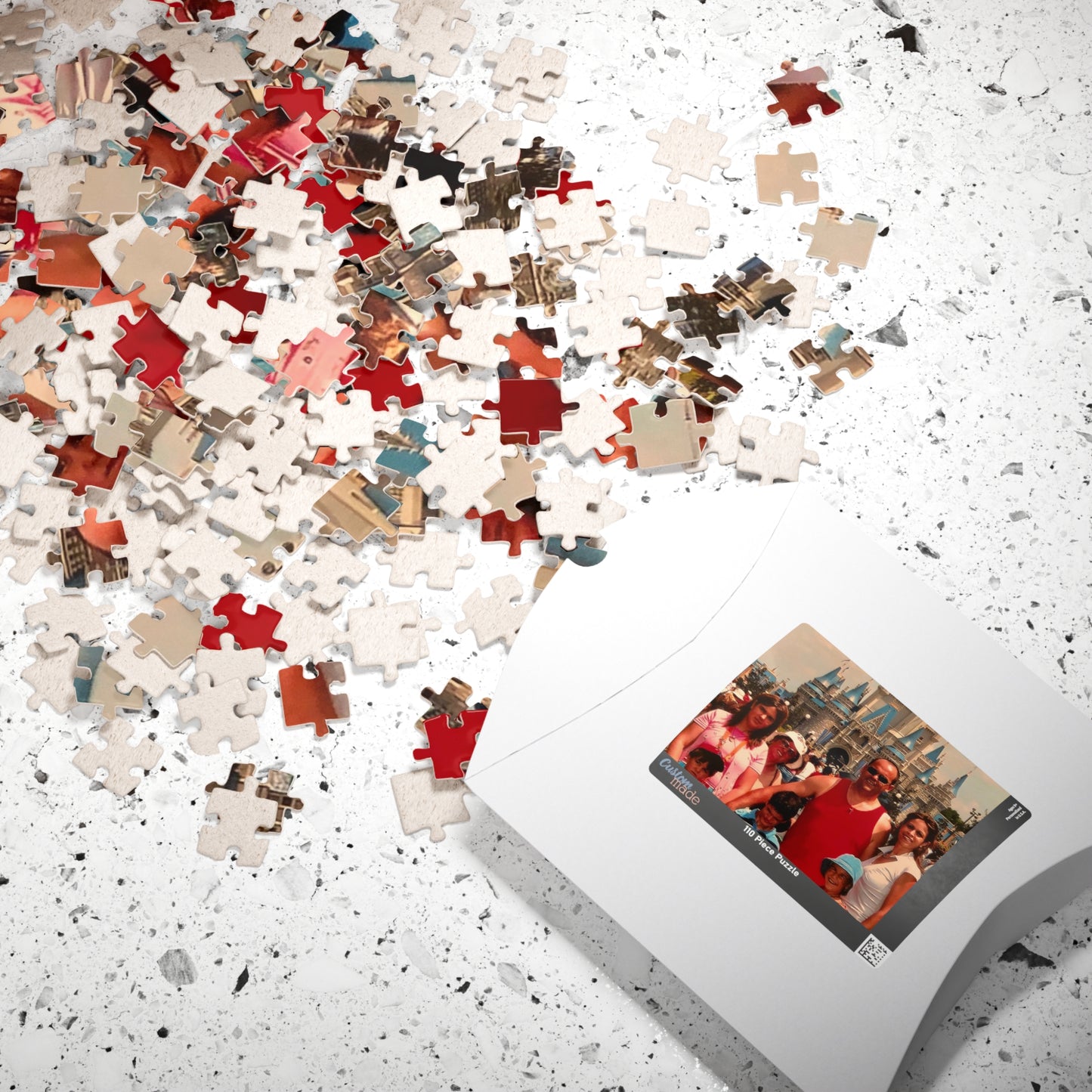 Magic Kingdom Family Photo Puzzle — Custom Vacation Jigsaw (110–1014 pcs)