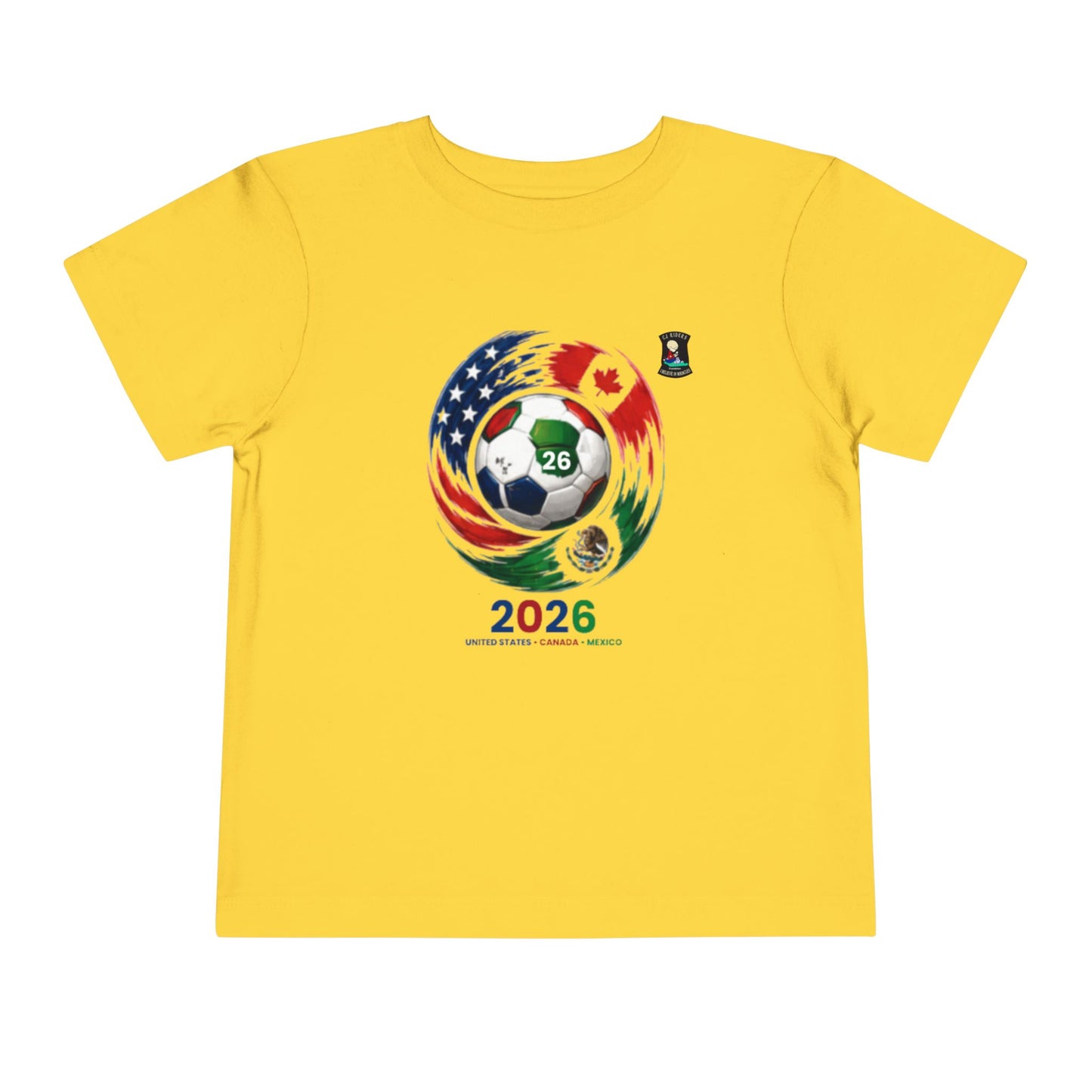 2026 Hosts World Cup Toddler Tee — USA Canada Mexico Soccer Ball Design