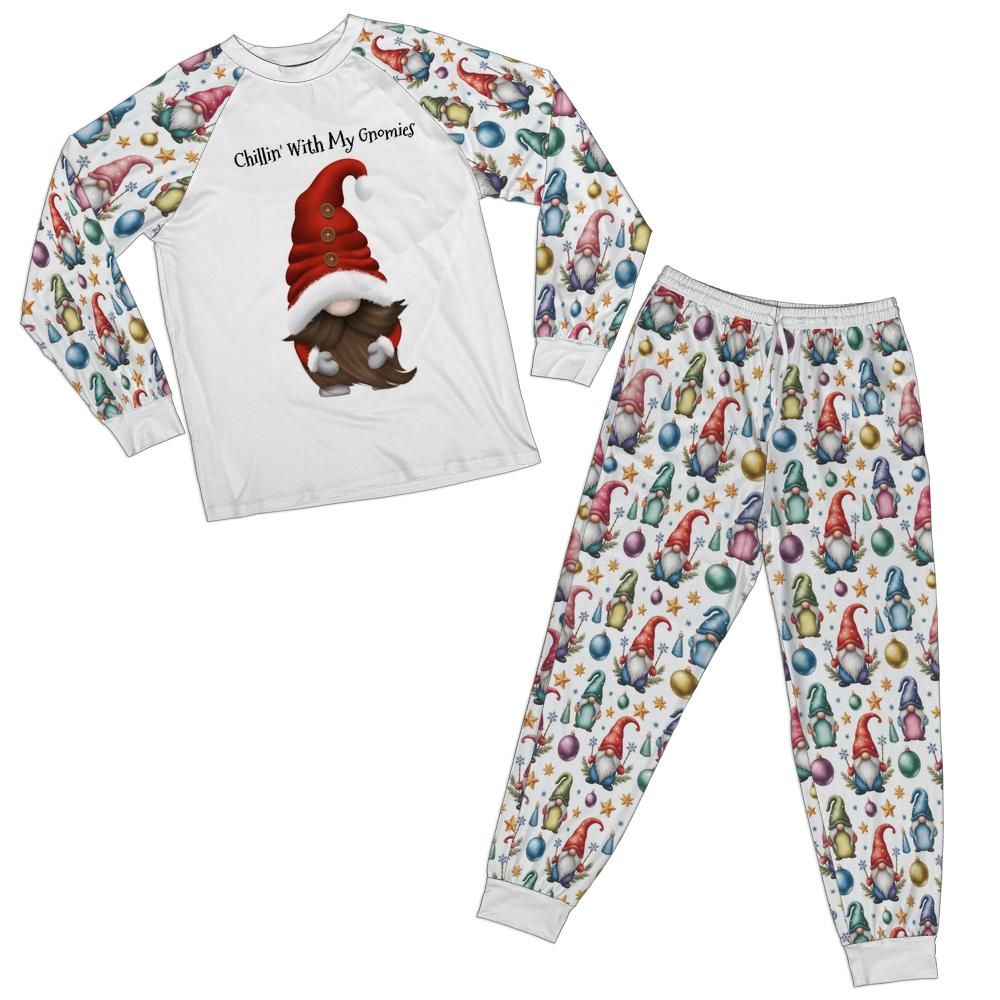 Male All-over Print Chillin' With My Gnomies Raglan Pajamas Set