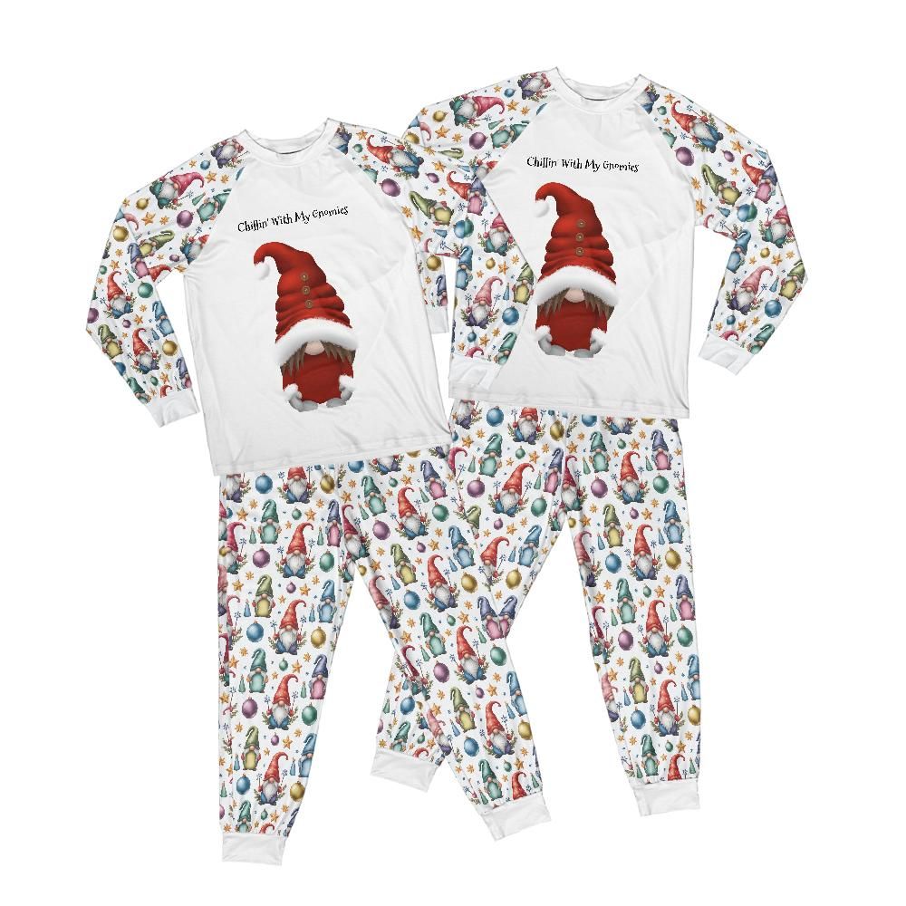 Kids (BOY) - Chillin' With My Gnomies All-over Print Kid Raglan Pajamas Set