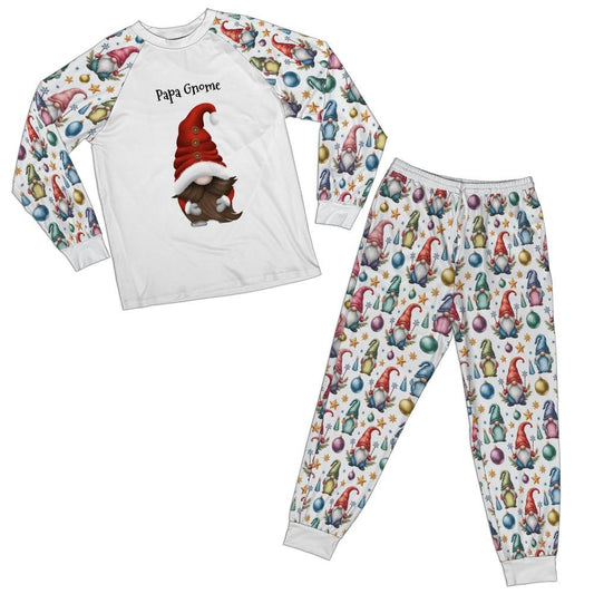 "Papa Gnome" Embrace Ultimate Comfort: Cozy All-over Print Raglan Pajamas Set